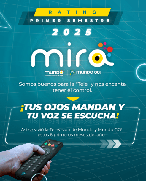 "MIRA": El rating de TV de MUNDO Telecomunicaciones 📺. - Mundo image